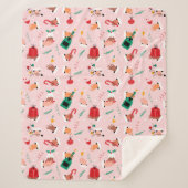 Holiday Hands Feestelijke Viering Patroon Sherpa Deken (Voorkant)