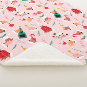 Holiday Hands Feestelijke Viering Patroon Sherpa Deken (3/4)