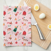 Holiday Hands Feestelijke Viering Patroon Theedoek (Quarter Fold)