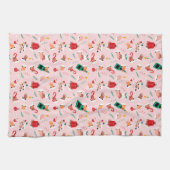 Holiday Hands Feestelijke Viering Patroon Theedoek (Horizontaal)