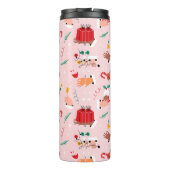 Holiday Hands Feestelijke Viering Patroon Thermosbeker (Achterkant)