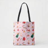 Holiday Hands Feestelijke Viering Patroon Tote Bag (Voorkant)