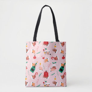 Holiday Hands Feestelijke Viering Patroon Tote Bag