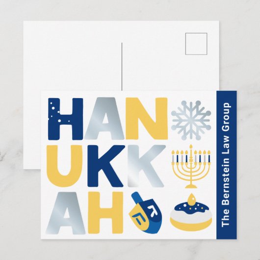Holiday Hanukkah Briefkaart (Voorkant / Achterkant)