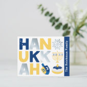 Holiday Hanukkah Briefkaart (Staand voorkant)