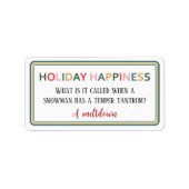 Holiday Happiness Sticker (Voorkant)