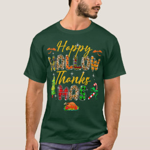 Holiday Happy HallowBedanktMas Kerstmis Thanksgivi T-shirt