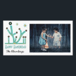 Holiday Happy Hanukkah Kaart "Menorah Bling"<br><div class="desc">Happy Holiday, Hanukkah-fotokaart, "Menorah Bling" Glossy, fotokaart met witte envelop. Personaliseer door foto's en de formulering te vervangen, "Happy Hanukkah, Blumbergs" Pas de tekst aan door uw favoriete doopvontstijl, kleur en grootte te kiezen. Bedankt om te stoppen en te winkelen. Veel waardering. Happy Hanukkah! Deel je speciale momenten overal met...</div>