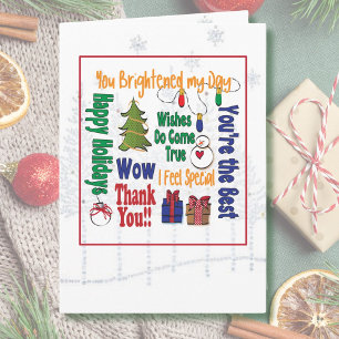 Holiday Hartelijk dank - Modern Bright Bold en Fun Kaart