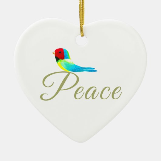 Holiday Heart  Prayer of Peace Keramisch Ornament (Voorkant)