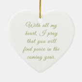 Holiday Heart  Prayer of Peace Keramisch Ornament (Achterkant)