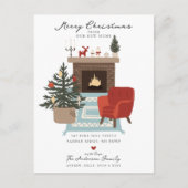 Holiday Hearth Moving Aankondigingskaart (Voorkant)