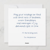 Holiday Helpers Animals at Mailbox Christmas Card Feestdagenkaart (Achterkant)