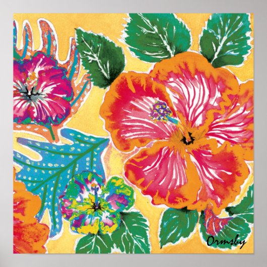 Holiday Hibiscus Citrus poster (Voorkant)