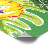 Holiday Hibiscus Green poster (Hoek)