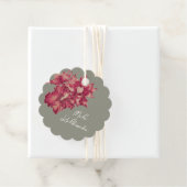 Holiday Hibiscus, Hawaiian Style Kerstmis Bedankjes Labels (In situ)