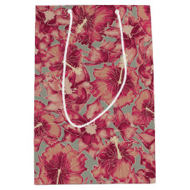 Holiday Hibiscus, Hawaiian Style Kerstmis Medium Cadeauzakje