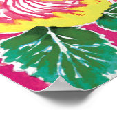 Holiday Hibiscus Magenta poster (Hoek)