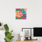 Holiday Hibiscus Magenta poster (Thuiskantoor)
