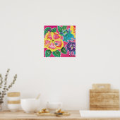 Holiday Hibiscus Magenta poster (Keuken)