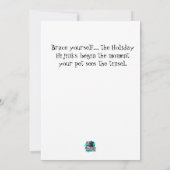Holiday Hijinks Cat Edition Feestdagenkaart (Achterkant)