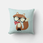 Holiday Hipster Brown Fox Kussen (Voorkant)