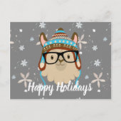 Holiday Hipster Llama Briefkaart (Voorkant)