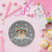 Holiday Hipster Llama Papieren Bordje (Feest)
