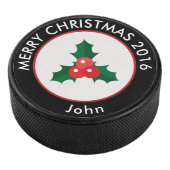 Holiday Hockey Puck/KerstHolly & Berries Puck (3/4)