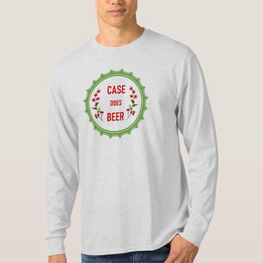 Holiday Hoesje Does Beer: Basic T-shirt met lange  (Voorkant)
