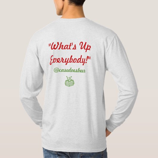 Holiday Hoesje Does Beer: Basic T-shirt met lange (Achterkant)