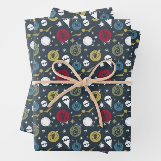 Holiday HOGWARTS™ House Bauble Pattern Inpakpapier Vel (In situ)