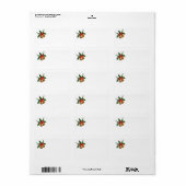 Holiday Holly Adresetiketten Etiket (Full Sheet)