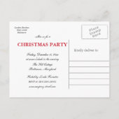 Holiday Holly Berry kerstparty, behalve datum  Aankondigingskaart (Achterkant)