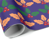 Holiday Holly Berry Wrap: Feestelijke Kerst Cadeaupapier (Rol Hoek)