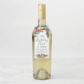 Holiday Holly Bottle Hanger Labels Kerstmis (Op fles)