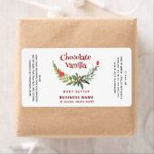 Holiday holly brunch typografie product etiket (Insitu)