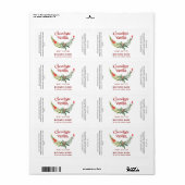 Holiday holly brunch typografie product etiket (Full Sheet)