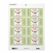 Holiday holly brunch typografie product label (Full Sheet)