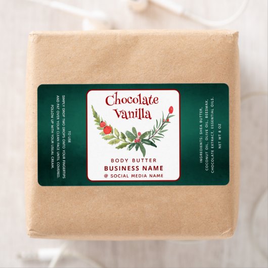 Holiday holly brunch typografie product label (Insitu)