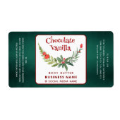 Holiday holly brunch typografie product label (Voorkant)