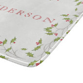 Holiday Holly Editable Cutting Board Snijplank (Hoek)