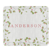 Holiday Holly Editable Cutting Board Snijplank (Voorkant)