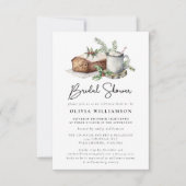 Holiday Holly en Pine Bridal Shower Invitation Kaart (Voorkant)