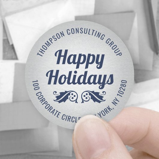 Holiday Holly Faux Folie Return Address Labels