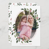 Holiday Holly-fotokaart Kaart (Voorkant / Achterkant)