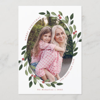 Holiday Holly-fotokaart Kaart