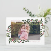 Holiday Holly-fotokaart Kaart (Staand voorkant)