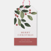 Holiday Holly Gift Label Cadeaulabel (Voorkant)