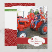 Holiday Holly Jolly Ribbon Card Feestdagenkaart (Voorkant / Achterkant)